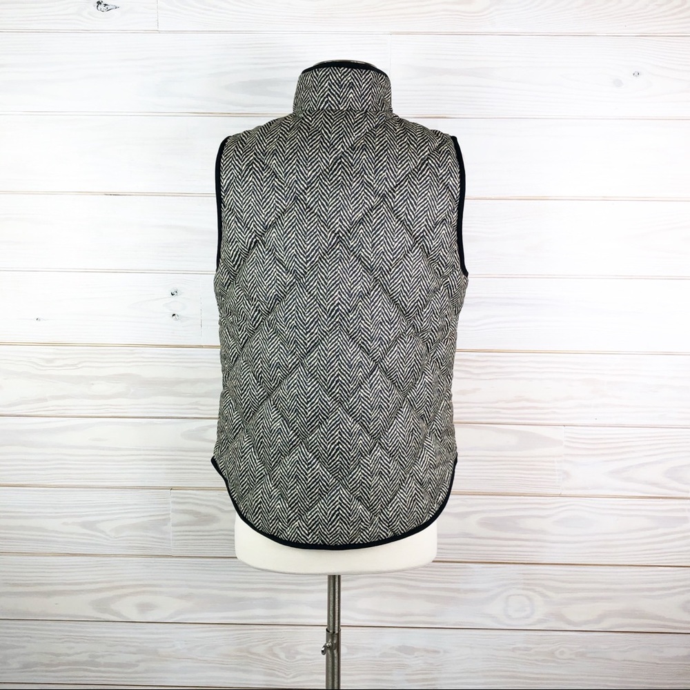 J. Crew Excursion Herringbone Puffer Vest Jacket - Picture 4 of 8